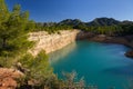 The former Mas Rouge quarry on a sunny day Royalty Free Stock Photo