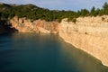 The former Mas Rouge quarry on a sunny day Royalty Free Stock Photo
