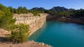 The former Mas Rouge quarry on a sunny day Royalty Free Stock Photo