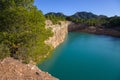 The former Mas Rouge quarry on a sunny day Royalty Free Stock Photo