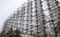 Former military huge duga radar complex near Pripyat in the Chernobyl exclusion zone Royalty Free Stock Photo