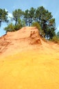 Former ochre quarry in Roussillon, France Royalty Free Stock Photo