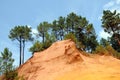 Former ochre quarry in Roussillon, France Royalty Free Stock Photo