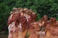 Former ochre quarry in Roussillon, France