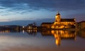 Former Premonstratensian Abbey in Pont a Mousson France at night Royalty Free Stock Photo