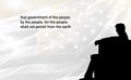 Former President Abraham Lincoln and His Famous Quotes From The Gettysburg Address Royalty Free Stock Photo