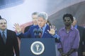 Former President Bill Clinton speaks at a Presidential rally for Gore/Lieberman on November 2nd of 2000 in Baldwin Hills