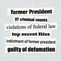 Former president criminal problems