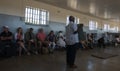 Former prisoner guides at Robben Island