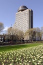 Former Quebec City Loews Hotel Le Concorde in summer Royalty Free Stock Photo