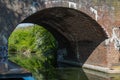 Former railway bridge with a possibility to walk via a steel deck into the Frontenpark Royalty Free Stock Photo