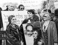 Former Refusenik Ida Nudel and Naomi Shemer Demonstrate for Pollard in Jerusalem in 1988