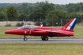 Former Royal Air Force RAF Red Arrows aerobatic display team Folland Gnat T Mk.1 jet trainer aircraft G-TIMM XS111 Royalty Free Stock Photo