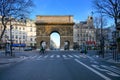 Former Saint-Denis gate, vestige of the ramparts of the walls of Paris Royalty Free Stock Photo