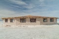 Former salt hotel on salt plain Salar de Uyuni