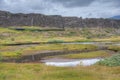 Former site of Althingi parliament in Iceland at Thingvellir national park