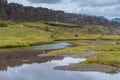 Former site of Althingi parliament in Iceland at Thingvellir national park