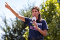Former South Carolina Governor and Republican Presidential Candidate Nikki Haley Speaking at the Iowa State Fair in Des Moines,