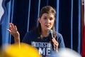 Former South Carolina Governor and Republican Presidential Candidate Nikki Haley Speaking at the Iowa State Fair in Des Moines,