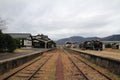 Former Taisha station and steam locomotive Royalty Free Stock Photo