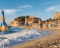 Santa Maria Island and Tropea beach, Calabria, Italy Royalty Free Stock Photo