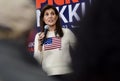 Former U.N. Ambassador Nikki Haley speaks at a campaign rally in Ringe, N.H. on Jan. 20, 2024.