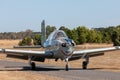 Former United States Air Force USAF Beechcraft T-34 Mentor single engined military trainer aircraft VH-XUS