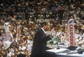 Former Vice President Al Gore delivers acceptance speech at the 2000 Democratic Convention at the Staples Center, Los Angeles, CA