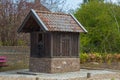 Former water well in the center of an village in the Heuvelland of south Limburg, Netherlands. Royalty Free Stock Photo