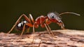 Formica, rufa, Red, wood ant. Red wood ant Formica rufa or southern wood ant, isolated generative ai