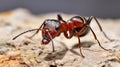 Formica, rufa, Red, wood ant. Red wood ant Formica rufa or southern wood ant, isolated generative ai