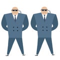 Formidable security professionals secret service bodyguards Royalty Free Stock Photo