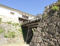 The formidable and strong castle bridge of Hikone Castle Royalty Free Stock Photo