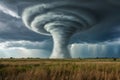 Formidable tornado, vortex of immense strength and destruction