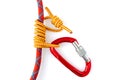 Forming an Autoblock knot also called Machard or French Prusik with a 5mm accessory cord around a 9.8mm climbing rope.