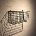 Forming a grid pattern, casting a distinct shadow on the wall due to Royalty Free Stock Photo