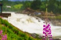 Formofossen waterfall, powerful river in Norway