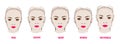 Forms of a female face. Royalty Free Stock Photo