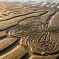 Forms intricate ripple patterns, shaped by the wind and water, Royalty Free Stock Photo