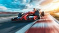 Formula 1 bolid on racing track, F1 grand prix Royalty Free Stock Photo