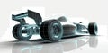 formula car technology wireframe sketch perspective back view. Generative AI