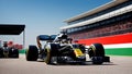 Formula 1 Cars in Full Throttle on the Race Track, Speed Symphony