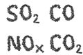 Formula emissions from pieces of coal