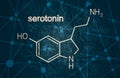 Formula hormone serotonin. Royalty Free Stock Photo