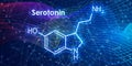 Formula hormone serotonin. Royalty Free Stock Photo