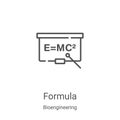 formula icon vector from bioengineering collection. Thin line formula outline icon vector illustration. Linear symbol for use on Royalty Free Stock Photo