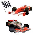 Formula One - colored illustration Royalty Free Stock Photo