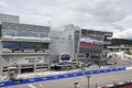 Formula one 2018. The main tribune grand prix sochi 2018 Royalty Free Stock Photo