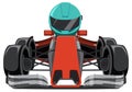 A formula one racing car with a racer Royalty Free Stock Photo