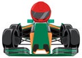 A formula one racing car with a racer Royalty Free Stock Photo